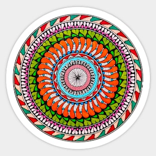 Handmade Coloful mandala art Sticker